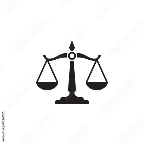 Symbolic representation of justice: A balanced scales conveying impartiality and equity