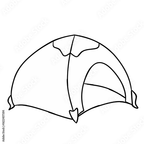 Line tent on a white background