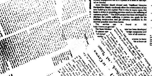 Vector background abstract grunge texture old vintage newspaper. Vector white and black newspaper paper grunge pattern old aged texture.	