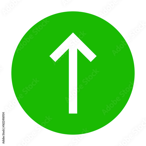 Free Download Illustration of an upward arrow icon inside a green circle - GFXLoad