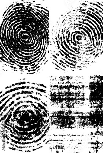 High contrast fingerprint texture for forensic analysis and design overlay