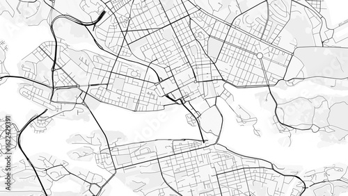 Canvas Print Stockholm City Map