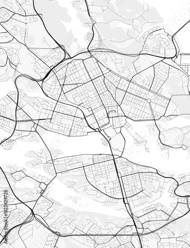 Photography Stockholm City Map