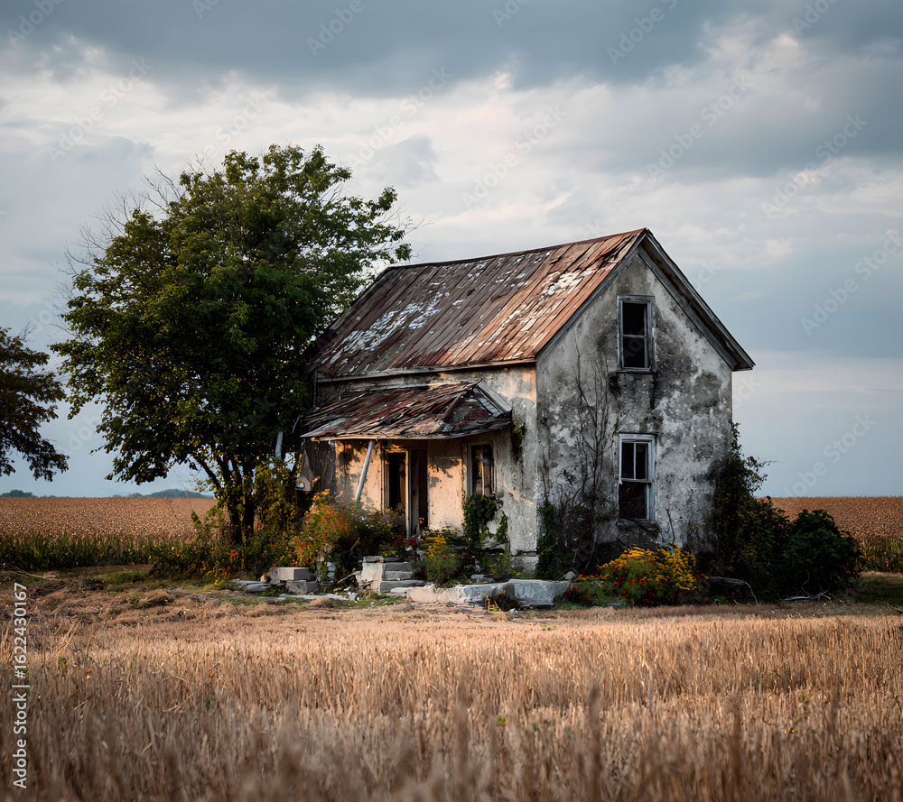 Obraz premium Abandoned Rural Farmhouse