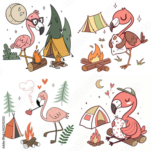 High-Quality flamingos Illustrations in Various Styles – SVG Bundle