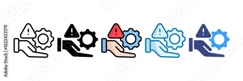 Risk Management Icon Set Multiple Style Collection