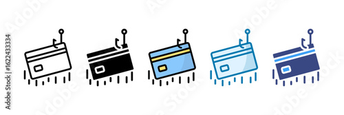 Credit Card Fraud Icon Set Multiple Style Collection