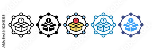 Supply Chain Disruption Icon Set Multiple Style Collection