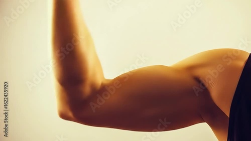 Arm flexing exercise sequence slow motion