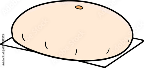 Illustration of steamed stuff bun
