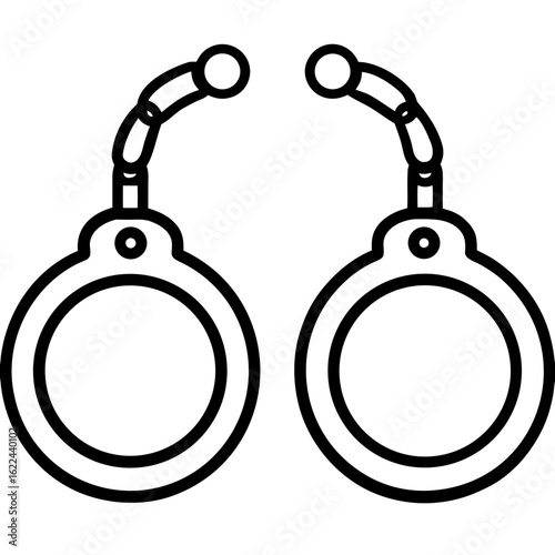 Handcuffs Icon Simple and Clear Law Enforcement Symbols for Design