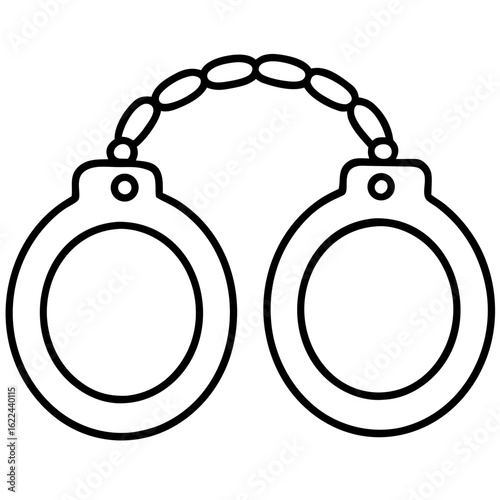 Handcuffs Icon Simple and Clear Law Enforcement Symbols for Design