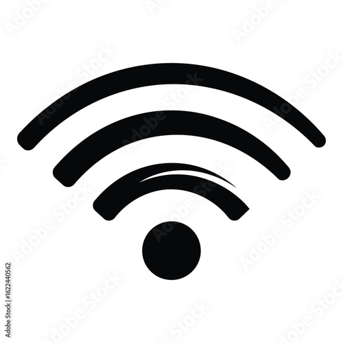 Vector art of wifi symbol isolated on white background