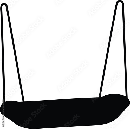 swing seat silhouette vector icon