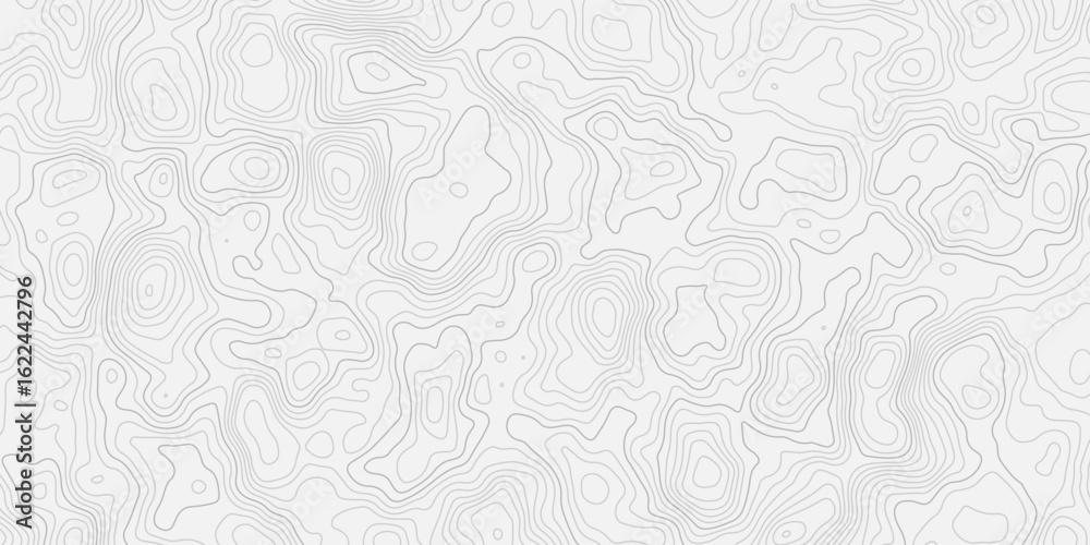 Fototapeta premium modern seamless style black lineTopographic map contours curve line Hand-drawn vector pattern Wave textures white and gray white background. 