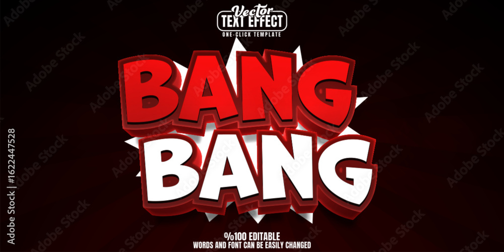 Fototapeta premium Comic editable text effect, customizable cartoon and fun 3d font style