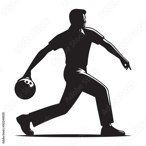 Bowling Player Silhouette