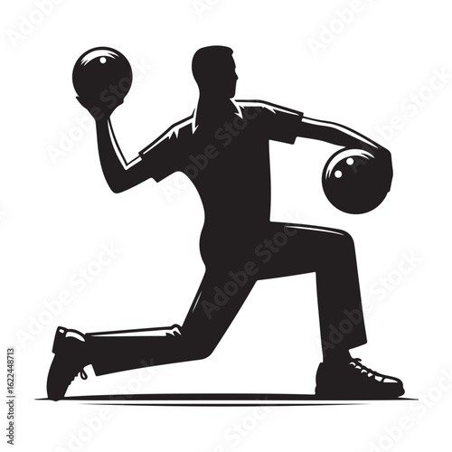 Bowling Player Silhouette
