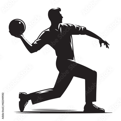 Bowling Player Silhouette