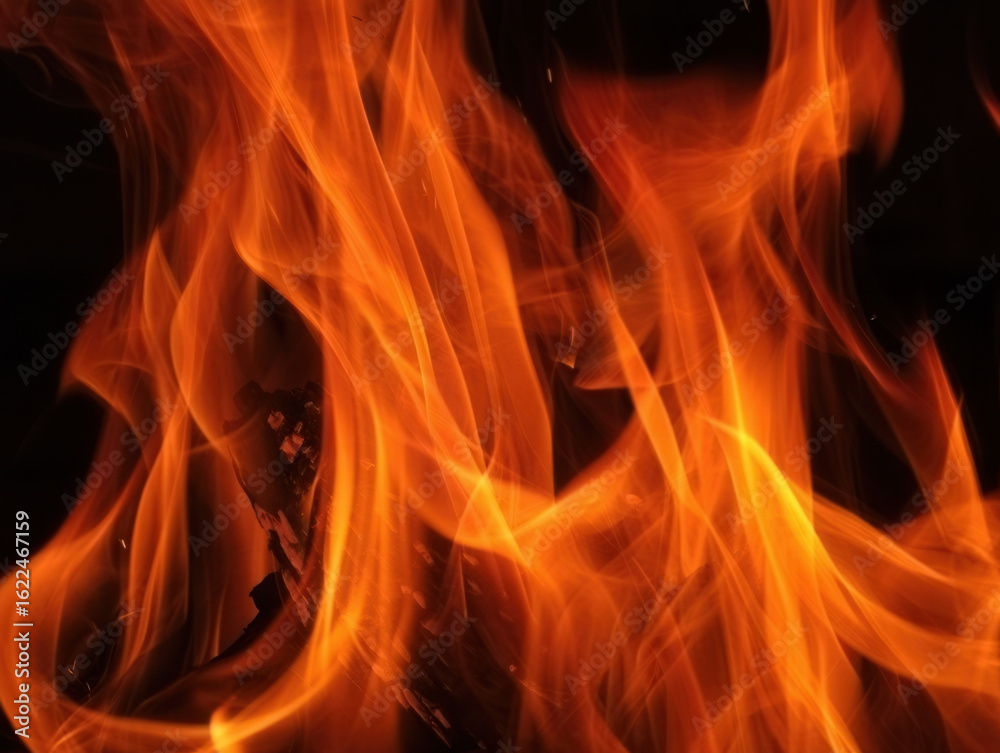 Fototapeta premium Burning Inferno Texture with Fiery Orange Flames
