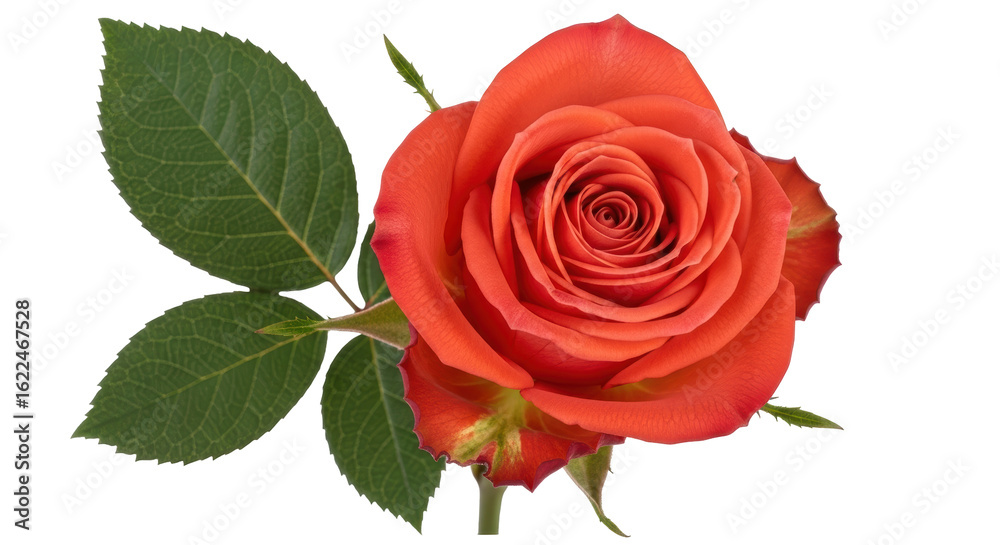 Fototapeta premium Isolated Orange Rose Blossom