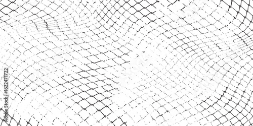 Steel wire chain link fence seamless pattern. Metal lattice with rhombus, diamond shape silhouette. Grid fence background.