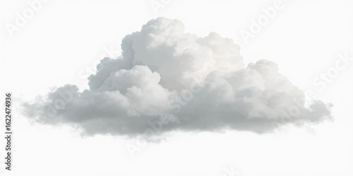 Blue sky with fluffy white clouds on a bright sunny day