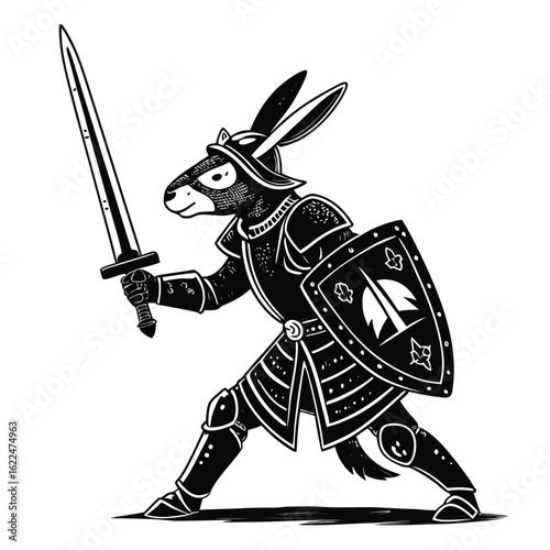 knight with sword and shield