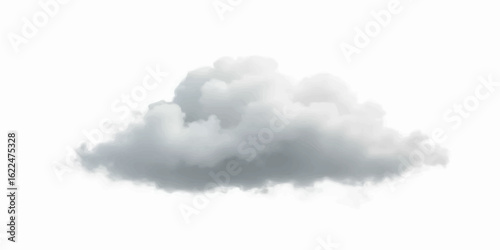 White smoke rising on a bright background with clouds and clear sky