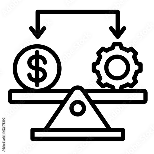 Business Stabilization  Icon Element For Design
