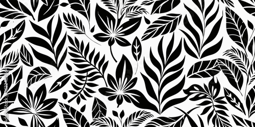 Abstract floral background with leaves seamless pattern. Tropical pattern, palm leaves seamless vector floral background.tropical climate, geometric shape, multi colored, leaf, abstract, illustration,