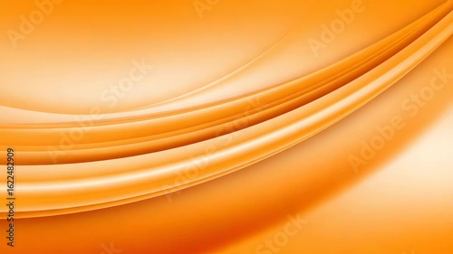 Dynamic Orange Flowing Lines and Luminous Glow Abstract Background Texture