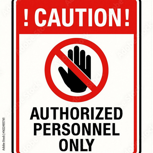 Authorized Personnel Only, Workplace Safety, Graphic Design, Subtle Bloom Effect in Visual Composition