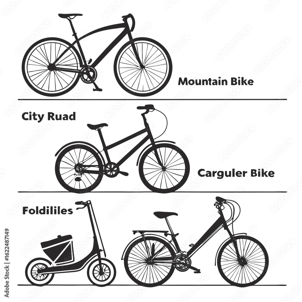 Obraz premium set of bicycle icons