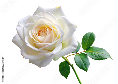 Fototapeta Naklejka Na Ścianę i Meble -  white rose isolated on transparent or white background, png, mockup
