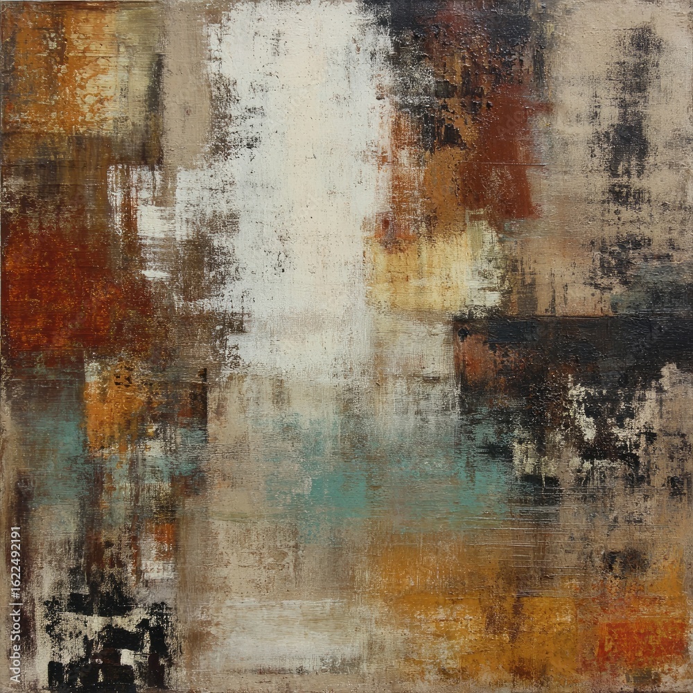 Obraz premium Abstract art piece featuring a mix of earthy tones