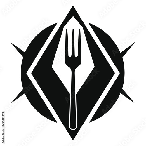 A vector illustration of a fork and knife, essential silverware for a restaurant dinner table
