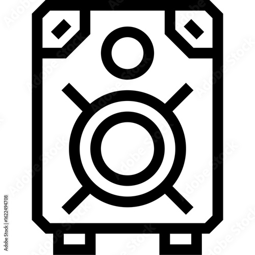 Vector of Speaker Outline Icon