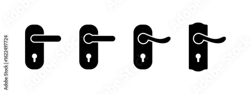 Door handle icon. Door lock icon Isolated on white background.