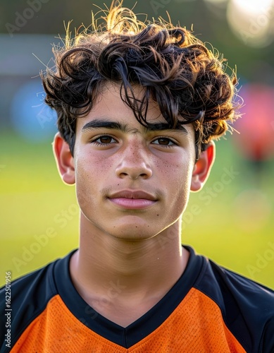 Teenage Athlete in Team Uniform