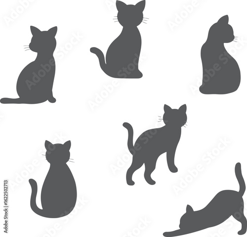 Black Cat Silhouettes Collection - Various Poses