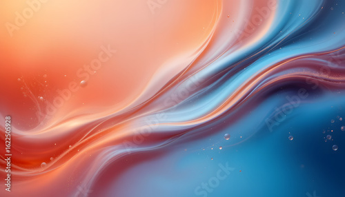 Colorful Liquid Gradient Abstract Background with Smooth Swirls

