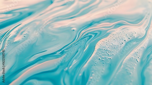 Abstract Teal and Pink Liquid Marble Texture Background