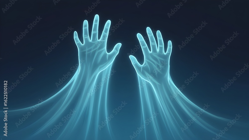 Obraz premium Ghost Aura Hands Concept