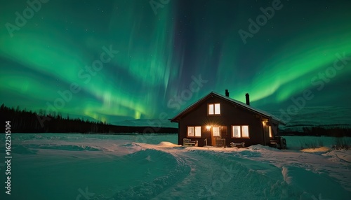 Beautiful scenery of aurora borealis in the night sky of tromso lofoten islands, norway
5