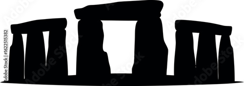 Stonehenge silhouette vector, Stonehenge black symbol, Stonehenge icon 