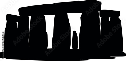 Stonehenge silhouette vector, Stonehenge black symbol, Stonehenge icon 