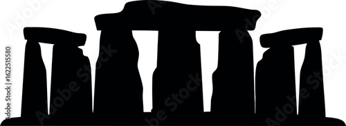 Stonehenge silhouette vector, Stonehenge black symbol, Stonehenge icon 