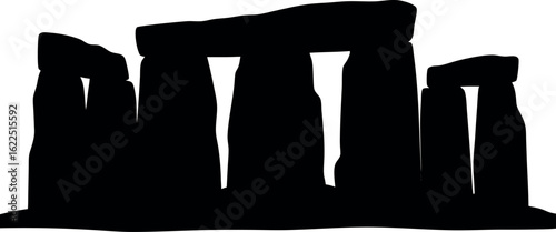 Stonehenge silhouette vector, Stonehenge black symbol, Stonehenge icon 