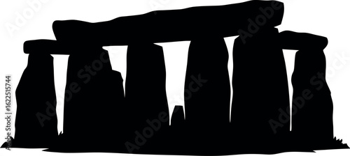 Stonehenge silhouette vector, Stonehenge black symbol, Stonehenge icon 